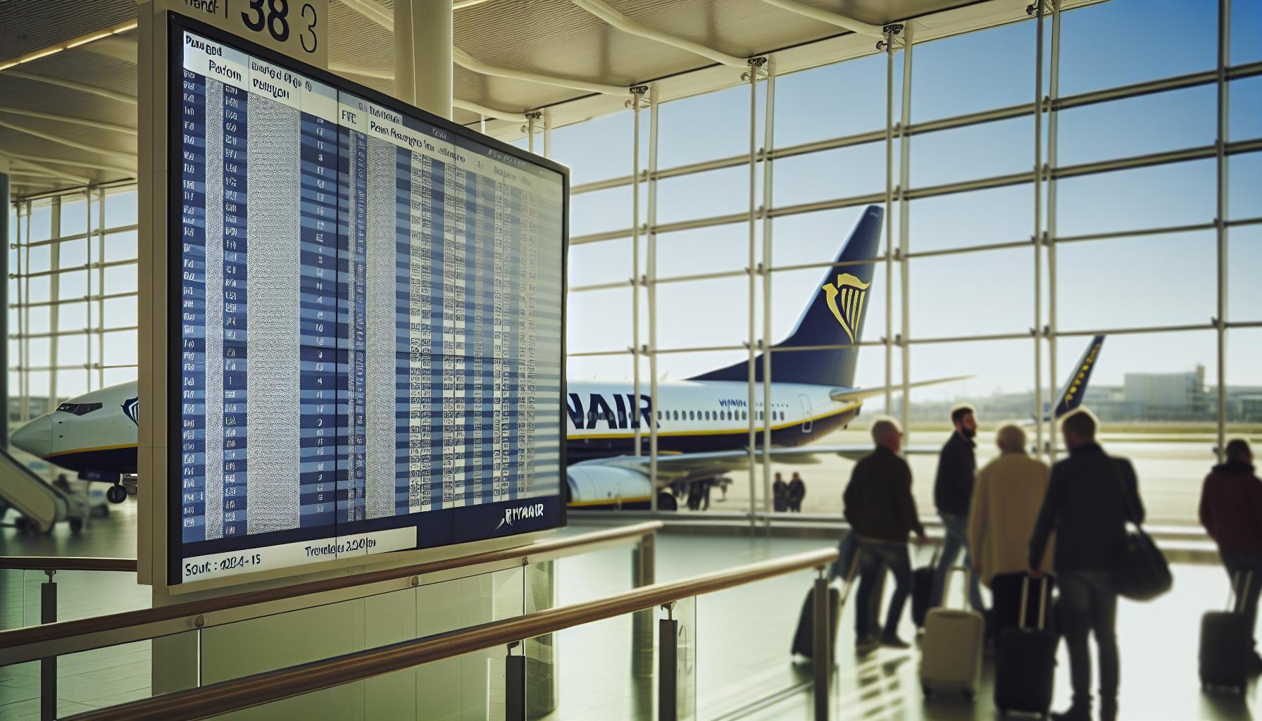 Horarios y frecuencias de los vuelos de Ryanair