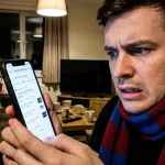 Aficionado del FC Barcelona buscando dónde ver el partido de hoy en su móvil