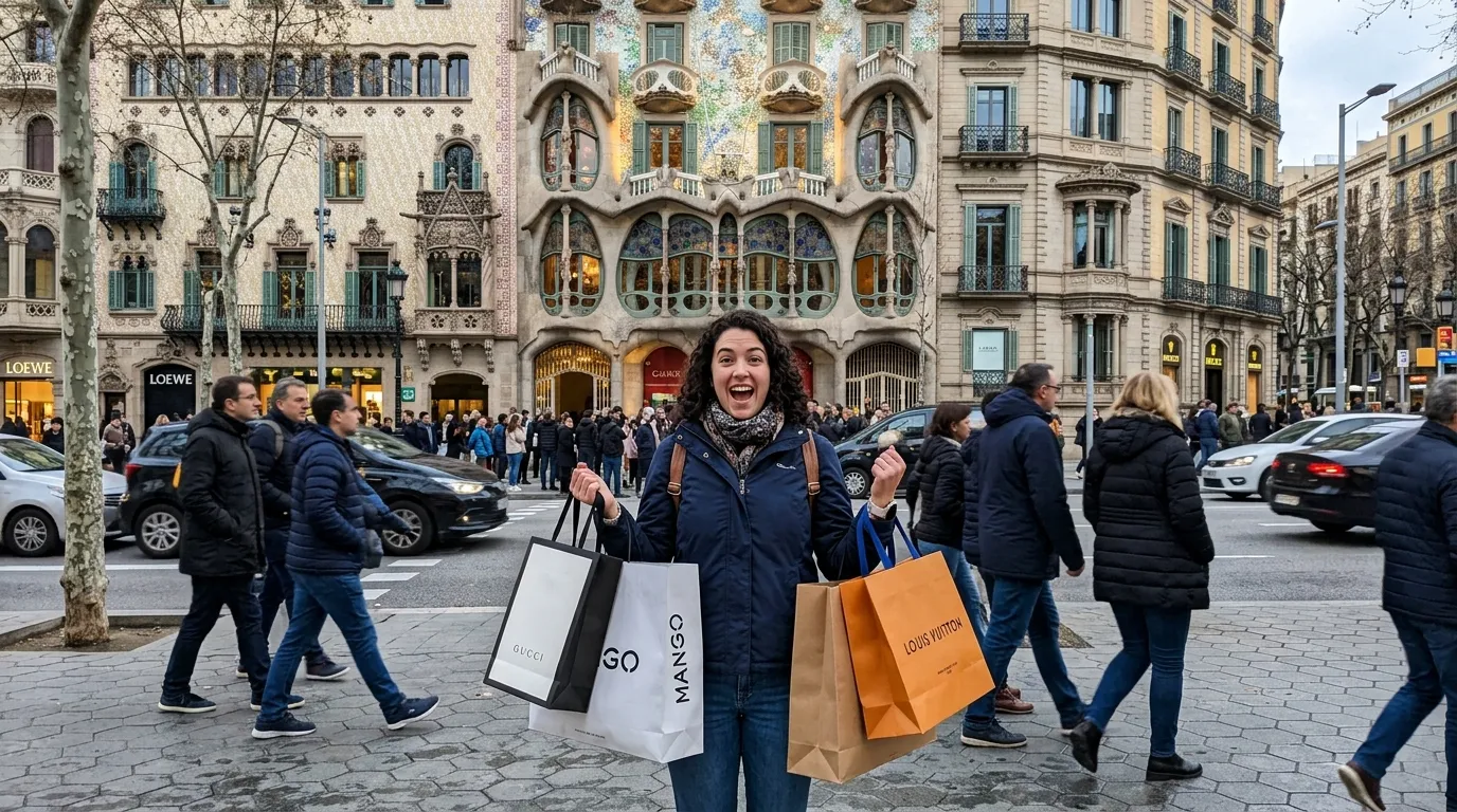 Compras en Barcelona: 7 ověřených tipů pro nejlepší nákupy 1 Luxusní nákupní ulice Passeig de Gràcia v Barceloně